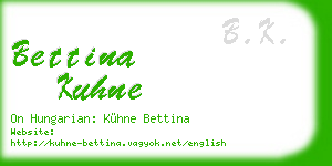 bettina kuhne business card