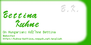 bettina kuhne business card